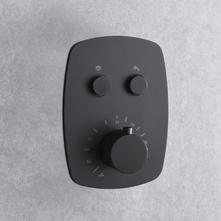 ENSEMBLE DE DOUCHE ENCASTRE NOIR MAT GPF036/NG