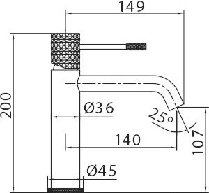 MITIGEUR MONOCOMMANDE NOIR MAT BDG053-1NG