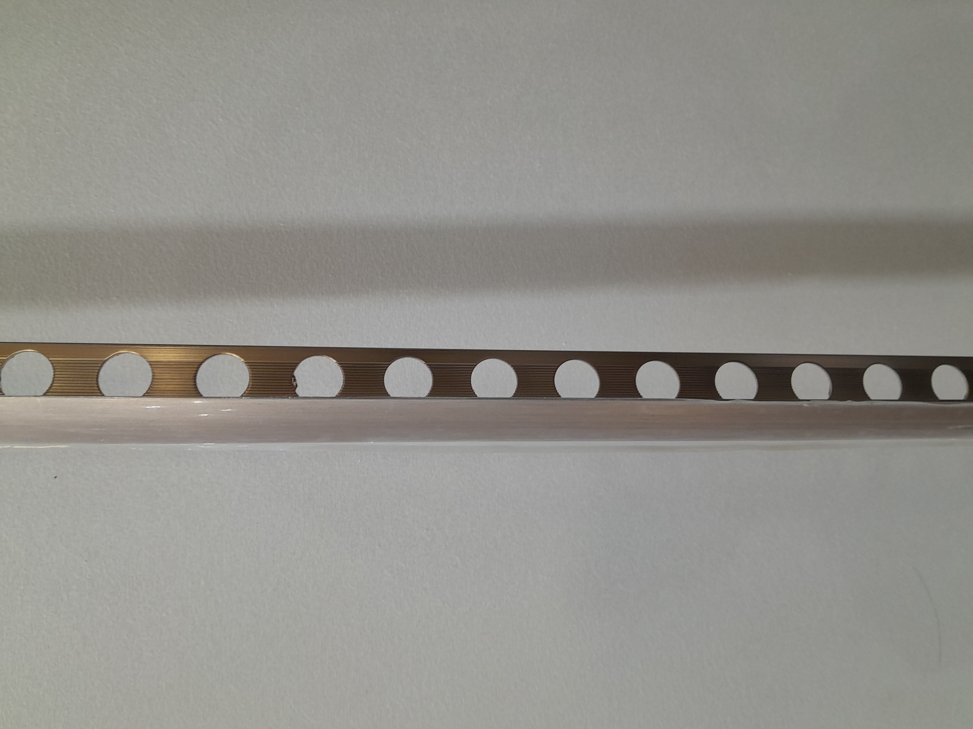 BAGUETTE DE FINITION 1/4 DE ROND ALU COULEUR ALU BROSSE 16 MM