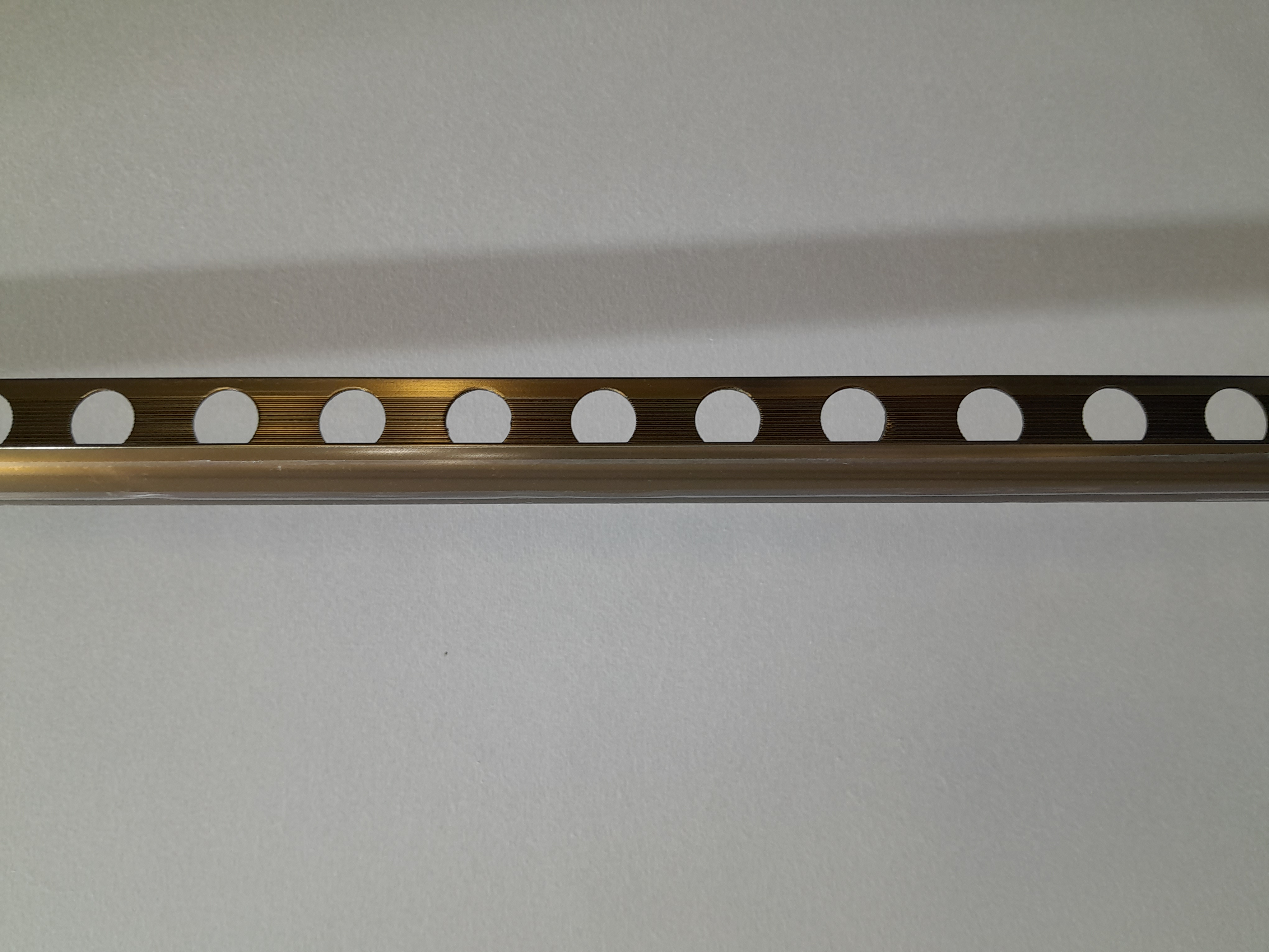 BAGUETTE DE FINITION 1/4 DE ROND ALU COULEUR BRONZE 16 MM