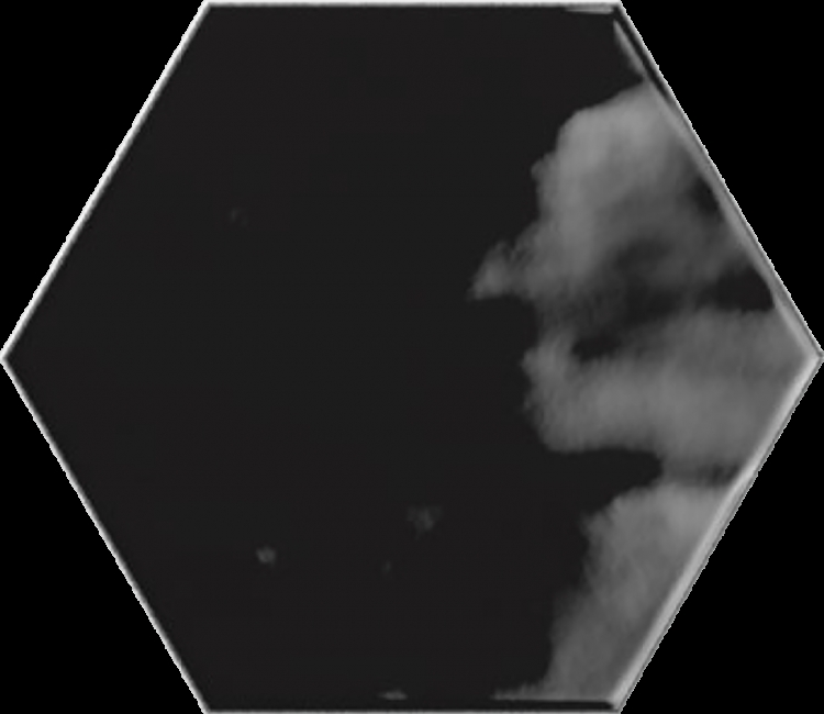HEXA GEOMETRY BLACK  GLOSS 15X17