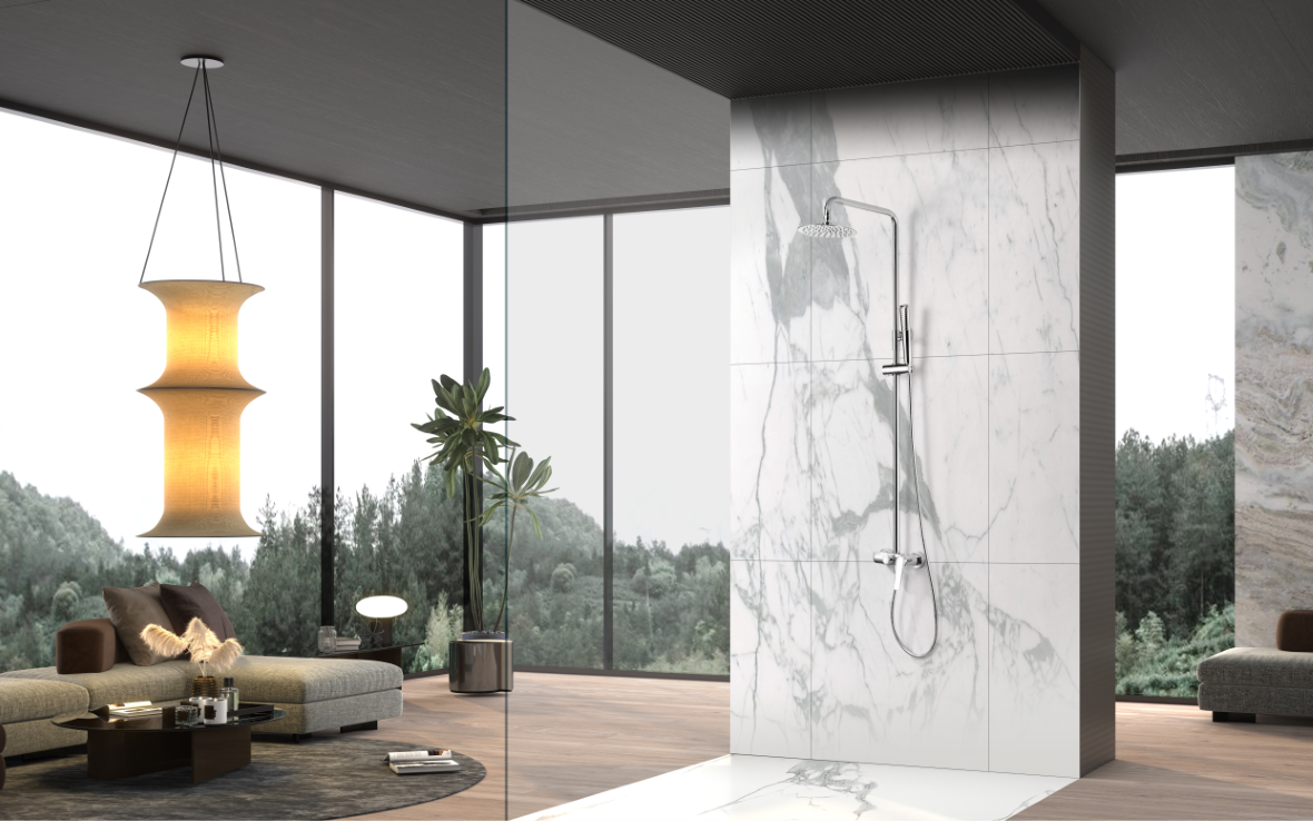 ENSEMBLE DE DOUCHE CHROME BDD055