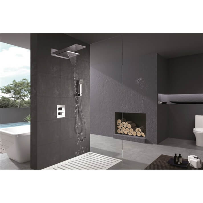 ENSEMBLE DE DOUCHE ENCASTRE CHROME GTR049