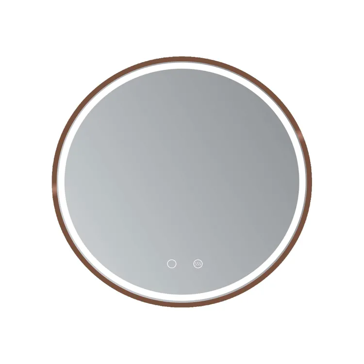 MIROIR PARIS ROND OR ROSE BROSSE