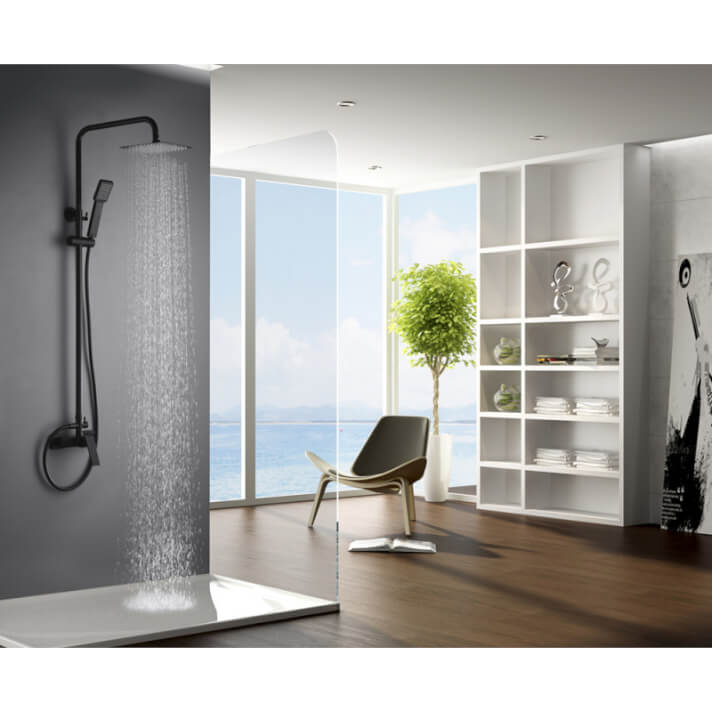 ENSEMBLE DE DOUCHE NOIR MAT BDAR025/NG