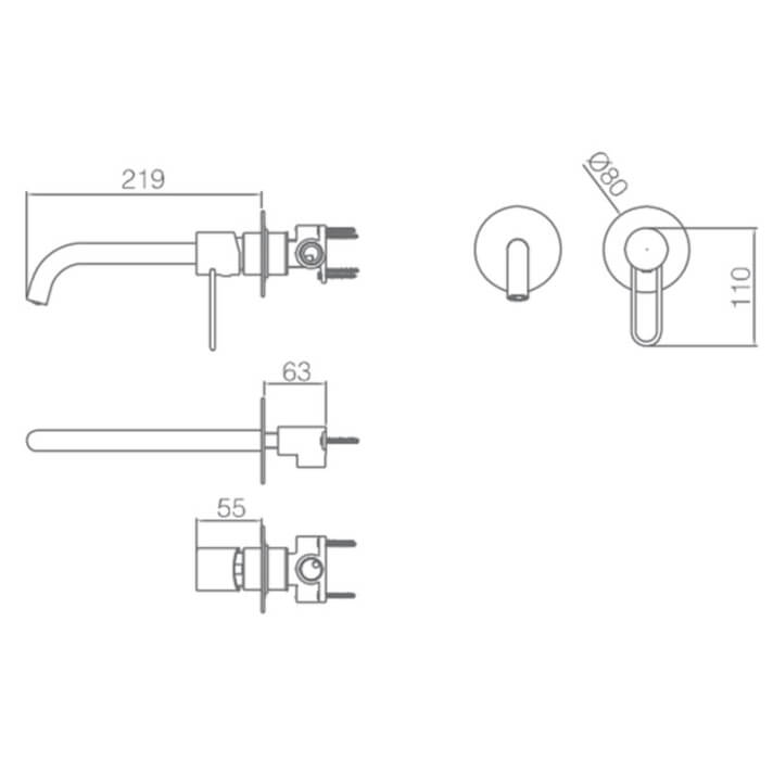 MITIGEUR MONOCOMMANDE ENCASTRE BLANC MAT GLT023/BL
