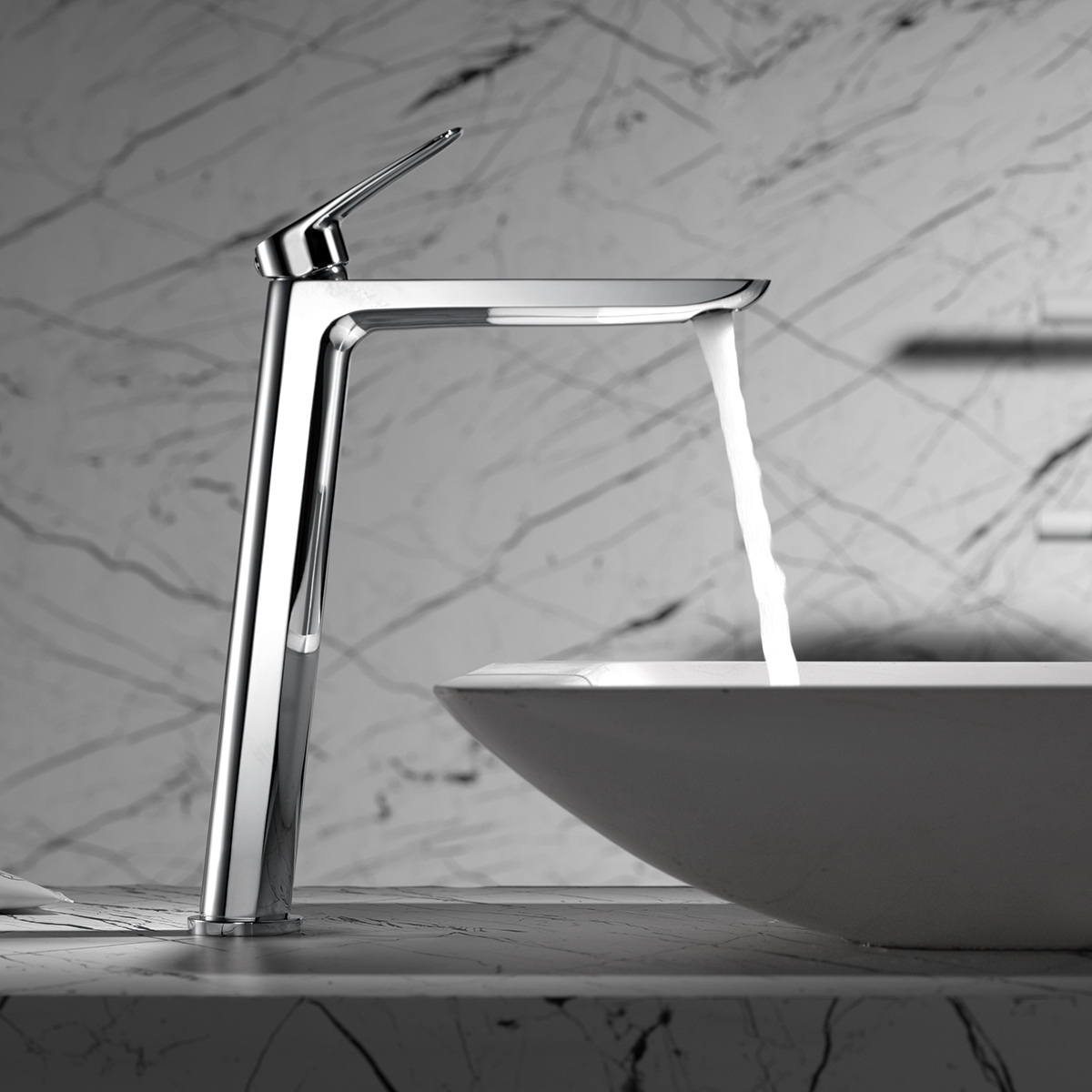 MITIGEUR MONOCOMMANDE BEC HAUT CHROME BDZ044-3