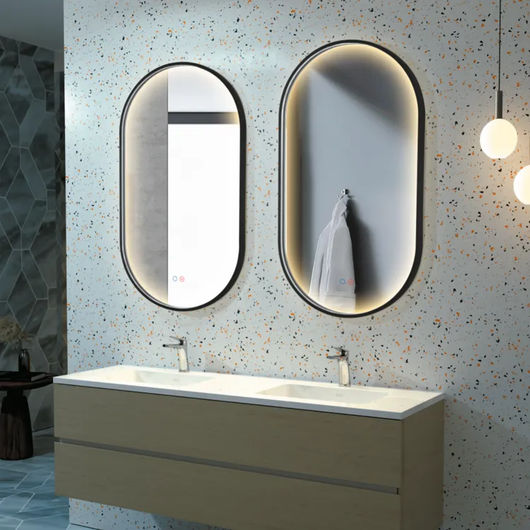 MIROIR RIO NOIR MAT 50X90