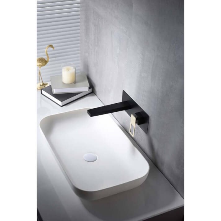 MITIGEUR ENCASTRE NOIR MAT DORE BRILLANT BDC032-4NGOLD