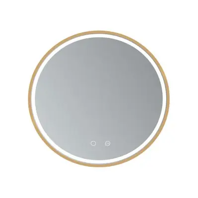 MIROIR PARIS ROND OR BROSSE