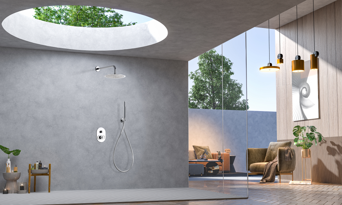 ENSEMBLE DE DOUCHE ENCASTRE CHROME GPC033