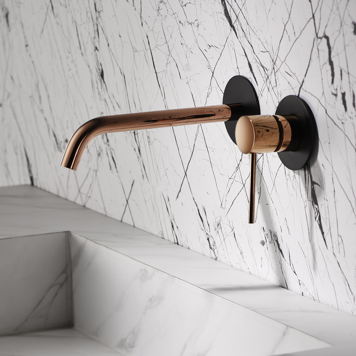 MITIGEUR MONOCOMMANDE NOIR DORE ROSE GLIS045/NOR