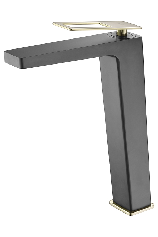 MITIGEUR MONOCOMMANDE BEC HAUT NOIR MAT/OR BRILLANT BDC032-3NGOLD