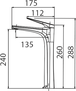 MITIGEUR MONOCOMMANDE BEC HAUT NOIR MAT BDD055-3NG