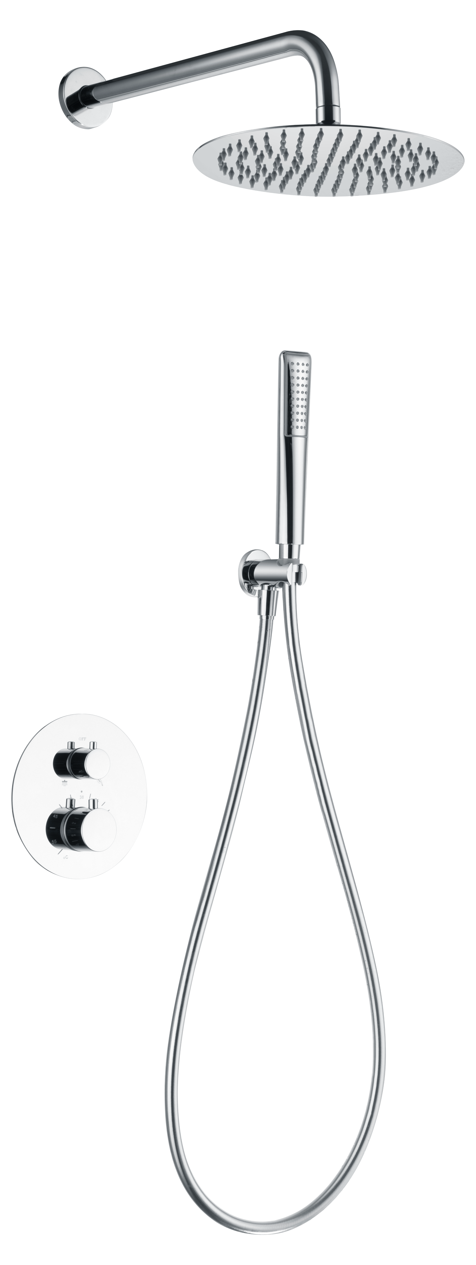 ENSEMBLE DE DOUCHE ENCASTRE CHROME GTN047