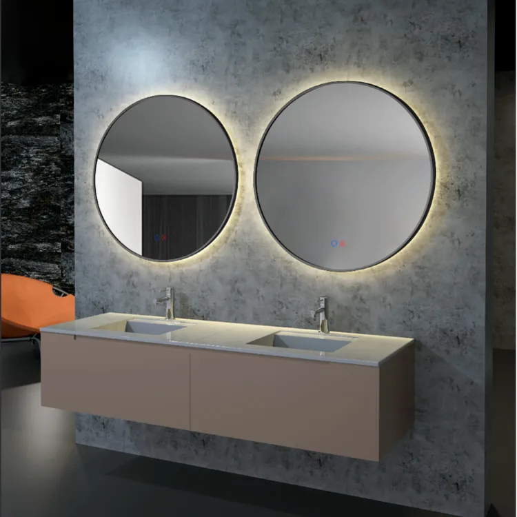 MIROIR ROND FUN NOIR MAT