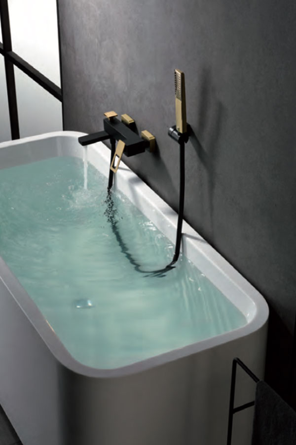 MITIGEUR BAIN/DOUCHE  NOIR MAT / DORE BRILLANT BDC032-7NGOLD