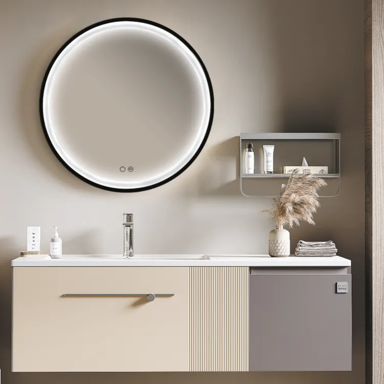 MIROIR PARIS ROND NOIR MAT