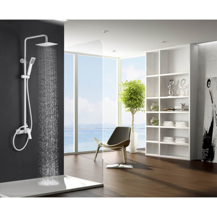 ENSEMBLE DE DOUCHE BLANC MAT BDAR025/BL