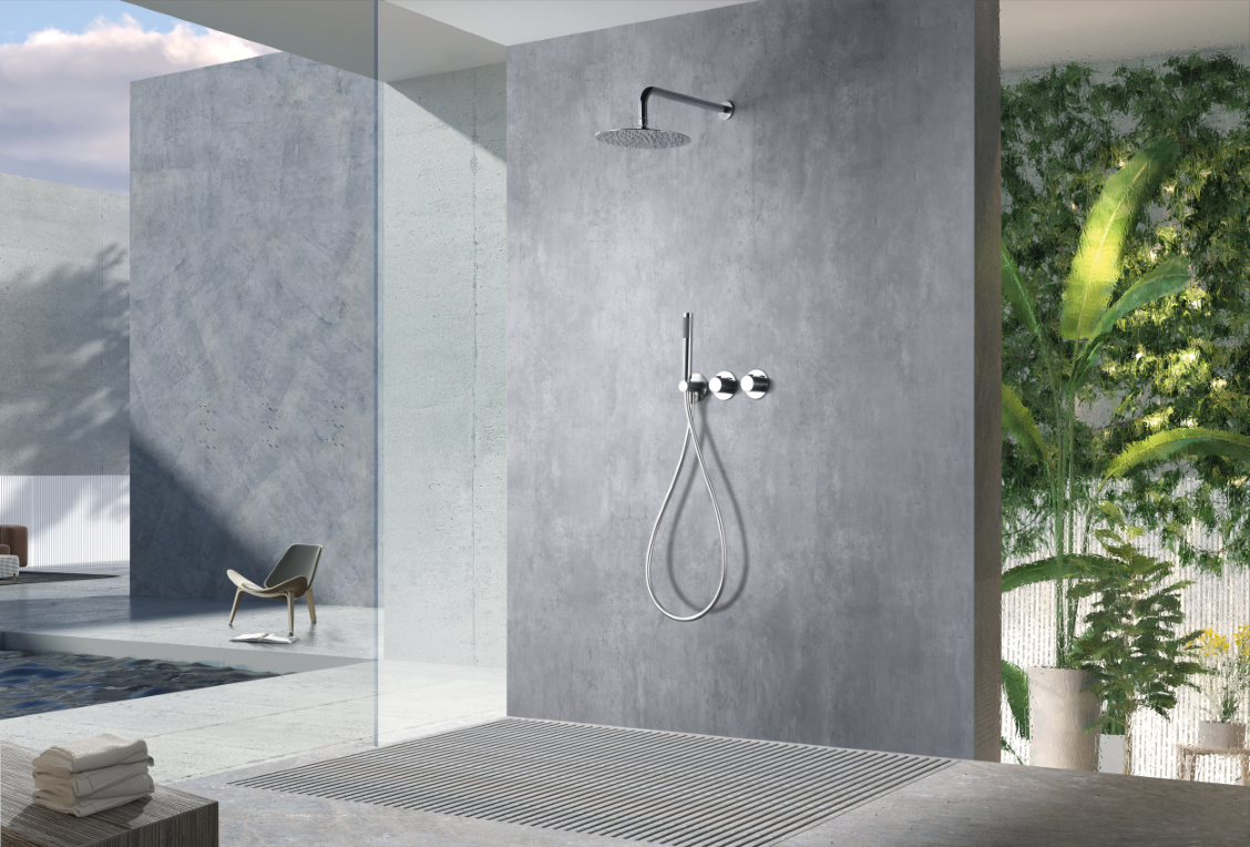 ENSEMBLE DE DOUCHE THERMOSTATIQUE CHROME GTA052