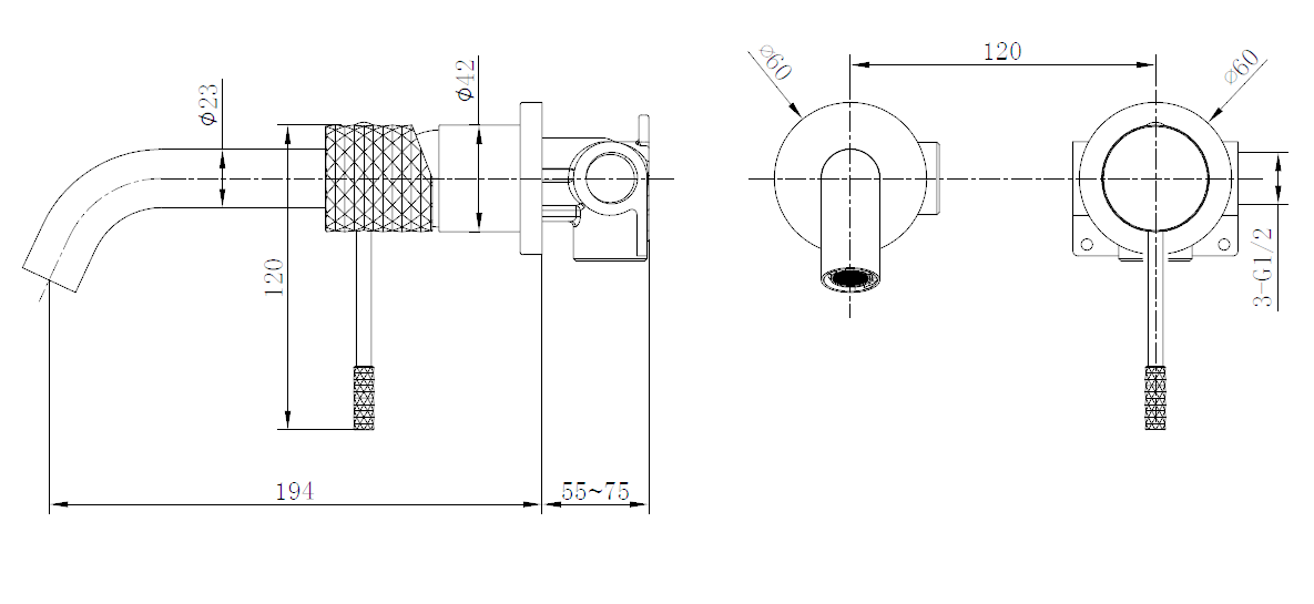 MITIGEUR MONOCOMMANDE ENCASTRE OR BROSSE GLG053/OC