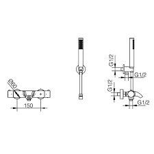 MITIGEUR BAIN/DOUCHE ACIER THERMOSTATIQUE BDK034-4