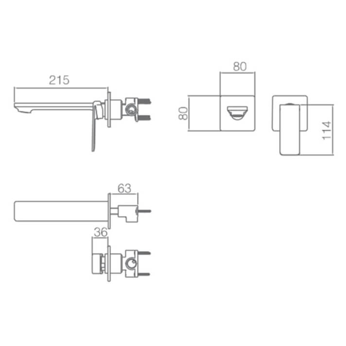 MITIGEUR MONOCOMMANDE ENCASTRE NOIR MAT GLF016/NG